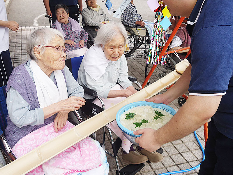 七夕で流しそうめん