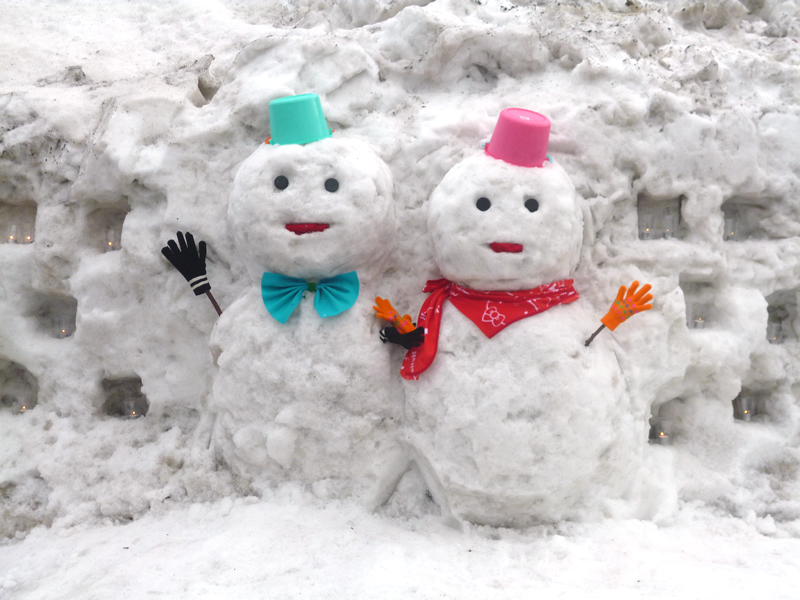 雪だるまがお目見え！